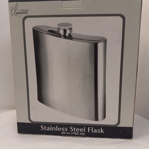 TRUELIVING Essential 40 Oz Stainless Steel  Flask - Picture 2 of 2